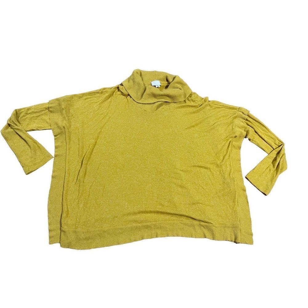 Anthropologie Postage Stamp marigold yellow‎ turtleneck sweater size medium